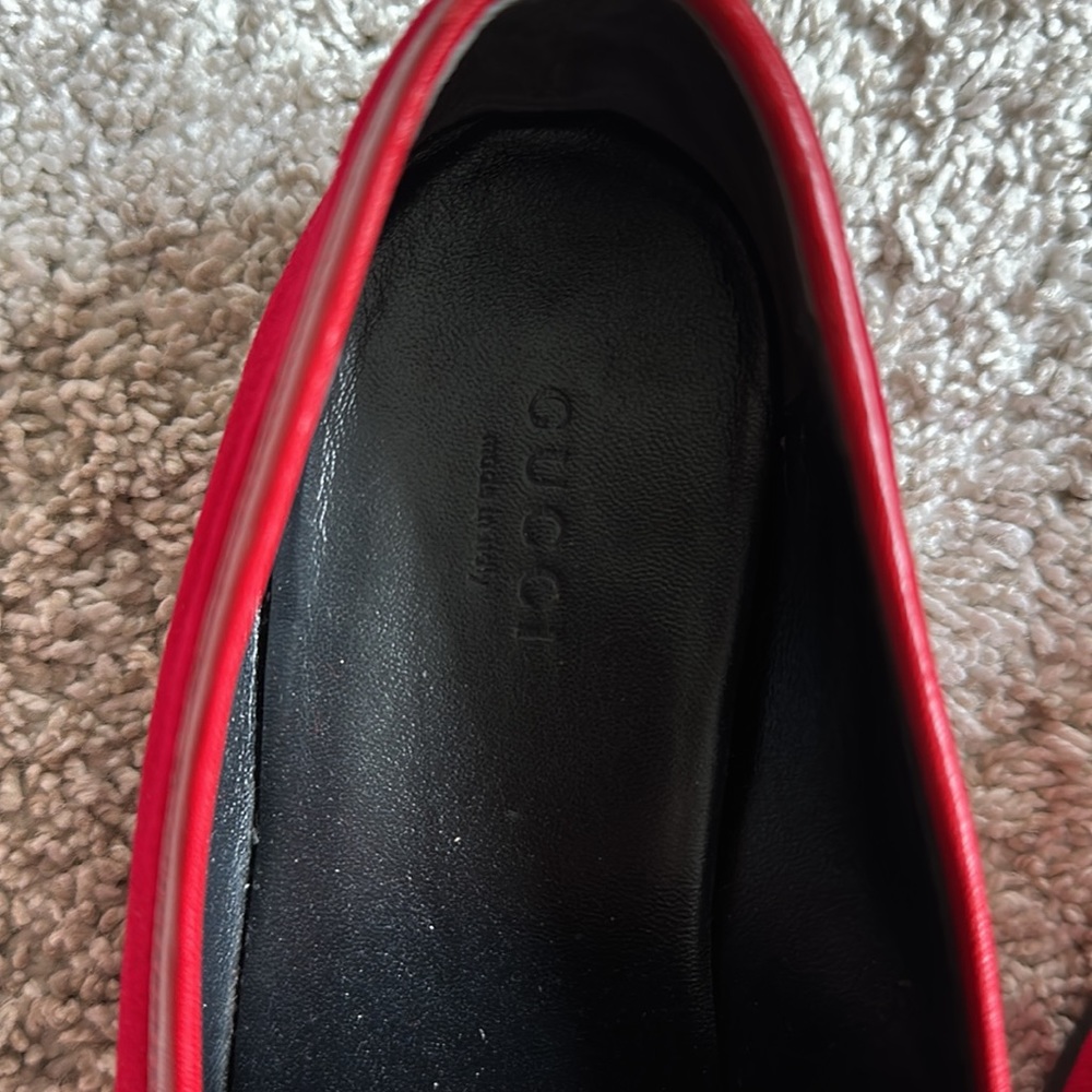 Red Gucci loafers. - Picture 8 of 10